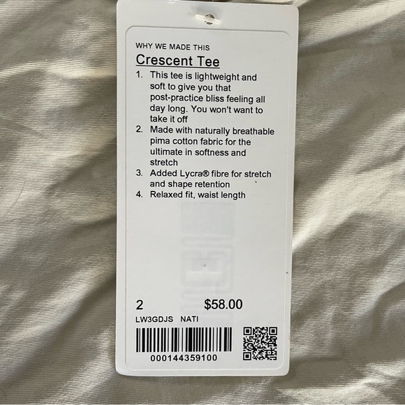 NWT lululemon crescent tee - Picture 2 of 3